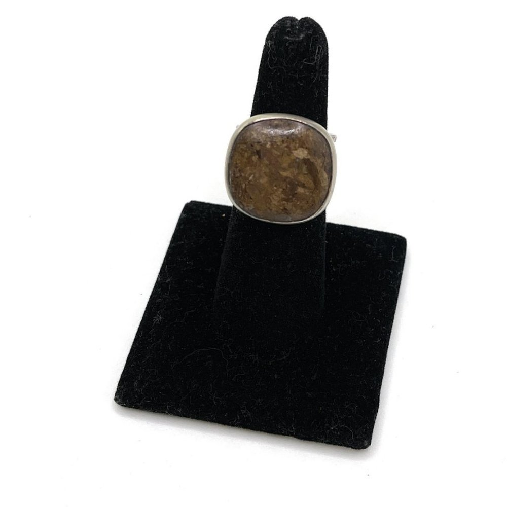 R1738 Retired Silpada Bronzite ring Size 6,9
